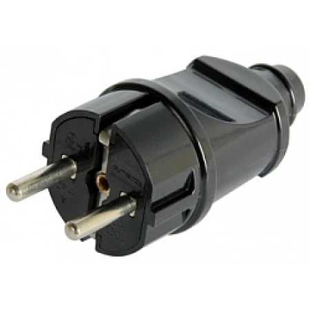 Fișă cu împământare neagră 16A Enext