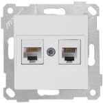 Розетка компьютерная RJ12 белая встраиваемывая CAT5 ИП20 220V rita Mutlusan