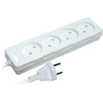 Удлинитель с 4 розетками с защитой белый 3m 16A 2х0,75mm² 220V Enext