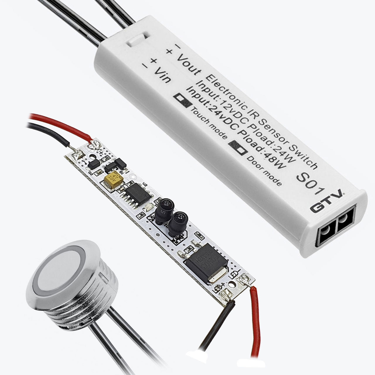 SENZOR DE MISCARE 12V MAX.50W CABLU 150MM SENZOR DE MISCARE 12V MAX.50W CABLU 150MM