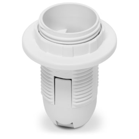 DULIE DIN PLASTIC CU INEL E14 PLASTIC  ALB TDM