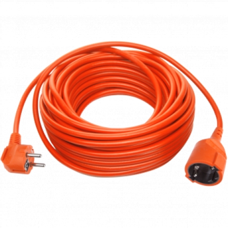 Prelungitor cu o priză cu împământare portocaliu 30m 220V 3х1,5 mm² 220V Bachmann