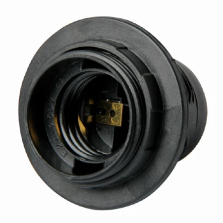 Dulie din plastic cu piuliță E27 neagră Enext