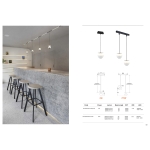 CORP ILUMINAT LED PEDANT 6W 4000K HALFMOON NEGRU