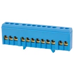 Șină zero izolată albastru 12P