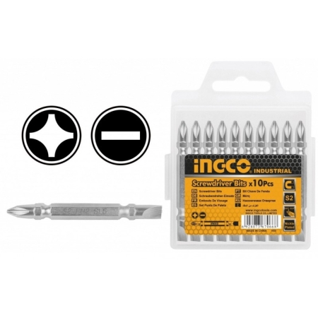 SET DE BITI PH2+SL6 10 BUC 65MM INGCO