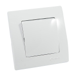 Выключатель одноклавишный встраиваемый белый 10A ИП20 220V jasmin Злмос