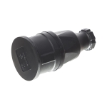 Розетка с крышкой с заземлением черная прарезиновый 16A Konza