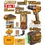 MASINA DE INSURUBAT SI GAURIT+NIVELA LASER PE ACUMULATOR INGCO