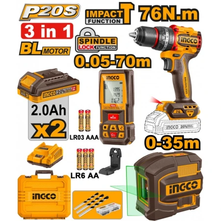 MASINA DE INSURUBAT SI GAURIT+NIVELA LASER PE ACUMULATOR INGCO