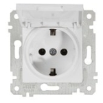 Розетка с крышкой с заземлением белая встраиваемывая 16A ИП20 220V rita Mutlusan