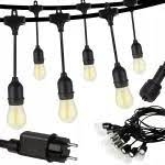 Гирлянда без лампочек черная 10xE27 10m LUMINA LED