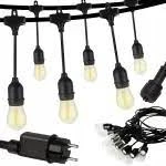 Гирлянда без лампочек черная 10xE27 10m LUMINA LED