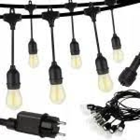 Гирлянда без лампочек черная 10xE27 10m LUMINA LED