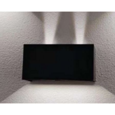 Felinar de fațadă 3W 3000K negru de exterior 200X100X100MM 220V metal IP65 LUMINA LED