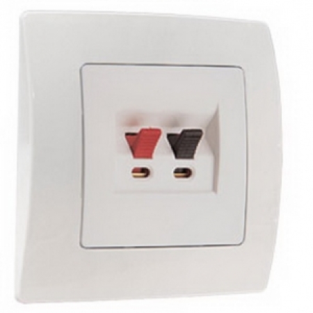 Разъем для динамиков белая встраиваемывая 16A 220V rita Mutlusan