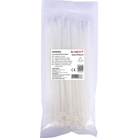 Кабельная стяжка S015005 черный 150mm Enext