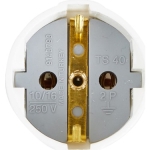 Розетка с заземлением белая 16A Almera