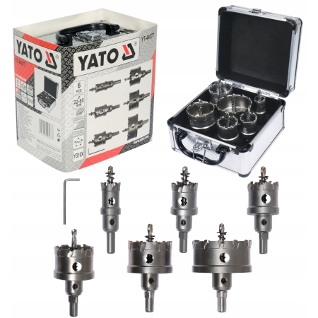 Набор коронок D22 - 65 mm для металла Yato