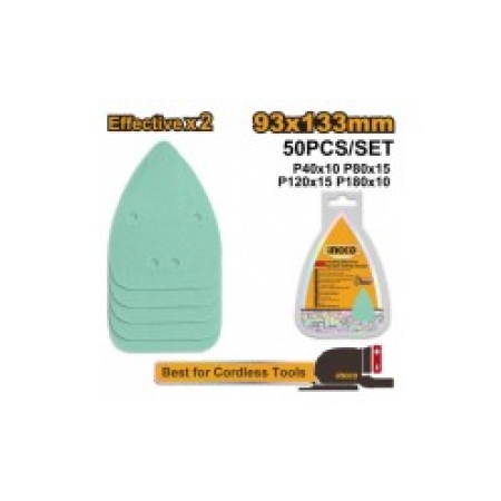 SET 50 BUC HARTIE ABRAZIVA 93X133MM INGCO