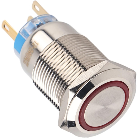 BUTON ANTI-VANDAL D19 220V (5C) ON-OFF/OFF-ON INDIC. ROSU REXANT