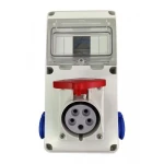 Priză combinată cu împământare 16A IP44 5P+2euro 220V Scame