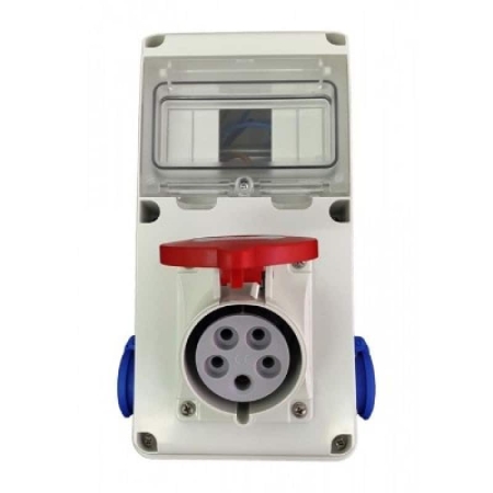 Priză combinată cu împământare 16A IP44 5P+2euro 220V Scame