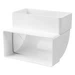 Conector de aeroduct alb 60 x 238 x 32 mm plastic Ventika