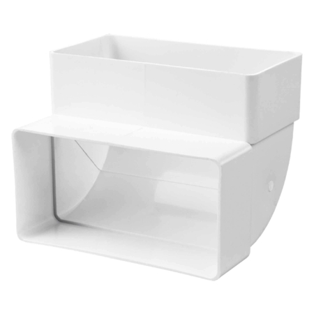 Conector de aeroduct alb 60 x 238 x 32 mm plastic Ventika