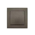 Выключатель одноклавишный встраиваемый проходной графитовый 10A 220V rosa Злмос