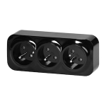PRIZA EXTERIOARA 3 LOCURI CU PAMANTARE NEAGRA