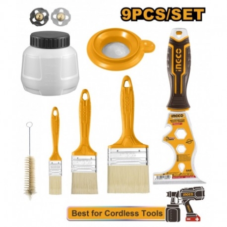 SET DE ACCESORII PENTRU VOPSIT 9BUC INGCO