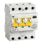 Диференциальный автоматический выключатель 16A 4P ИEK