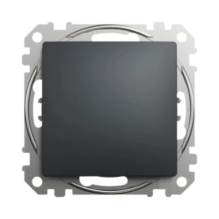 Переключатель одноклавишный перекрёстный встраиваемый перекрестный антрацит 10A ИП20 250B sedna Schneider