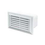 Вентиляционная решетка с сеткой белый пластик 60 x 204 mm Ventika