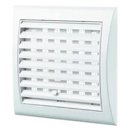 Вентиляционная решетка с сеткой белый пластик 193 x 188 x 18 mm Ventika