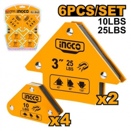 SET 6 BUC. DISPOZITIV MAGNETIC PENTRU SUDURA INGCO