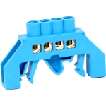 Шина нулевая в корпусе на DIN -рейку синий 4P