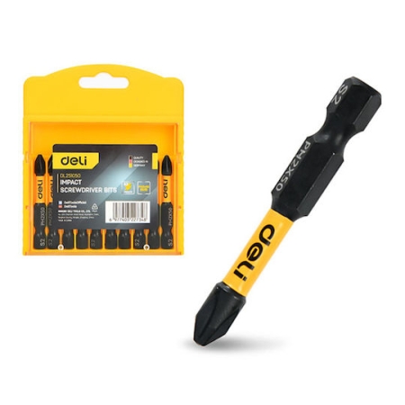 SET DE 10 BITI DE SURUBELNITA CU IMPACT PH2X50MM DELI