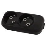 Bloc cu 2 prize negru 10A TDM