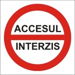 Indicator 150x150mm acces interzis
