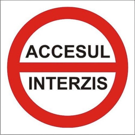 Индикатор 150x150mm доступ запрещен