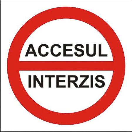 Indicator 150x150mm acces interzis