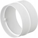 Соединитель воздуховодов белый пластик 62 x 150 mm Ventika