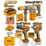 SET 3 SCULE PE ACUMULATOR 2X5,AH INGCO