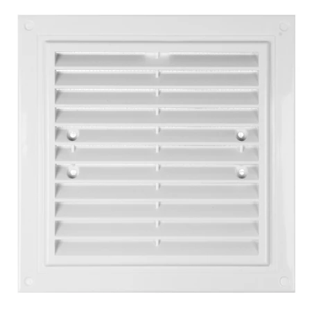 Grilaj de ventilare cu sită alb plastic 184x184mm Ventika