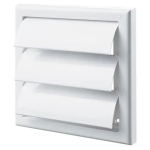 Вентиляционная решетка с сеткой белый пластик 186 x 186 x 125 mm Ventika