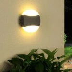 Felinar de fațadă 2*6W 3000K negru de exterior 160X35MM 220V metal+PVC IP54 LUMINA LED