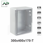 Распределительный шкаф 300*400*170mm ИП65 серый пластик