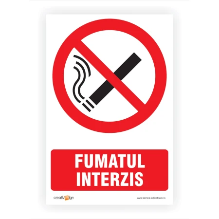Indicator 150x150mm fumat interzis